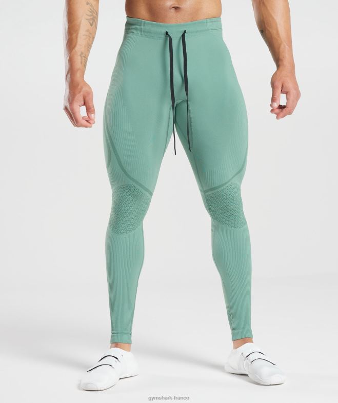 Gymshark 315 collants sans couture bleu sarcelle dencre/vert bijou Hommes 6HF281030