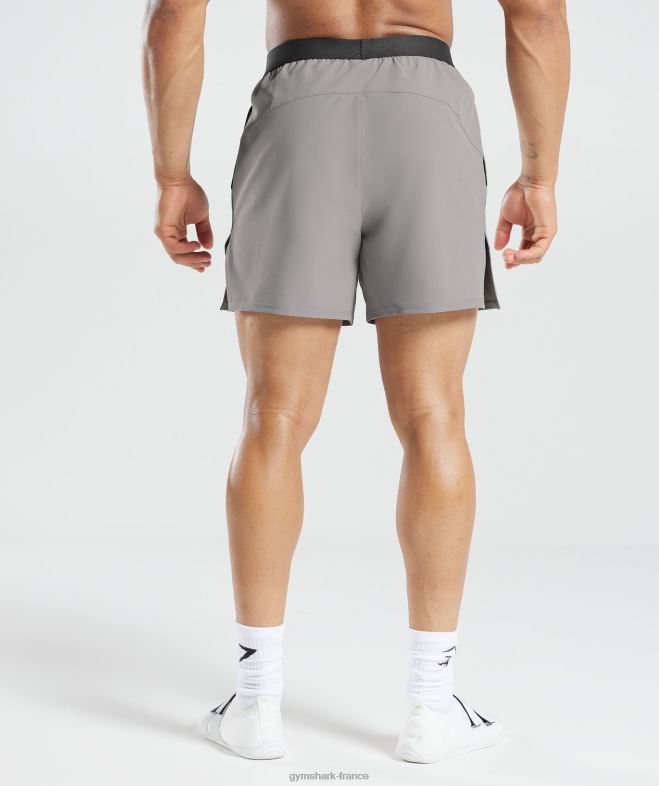 Gymshark 315 short tissé gris marbré Hommes 6HF28544