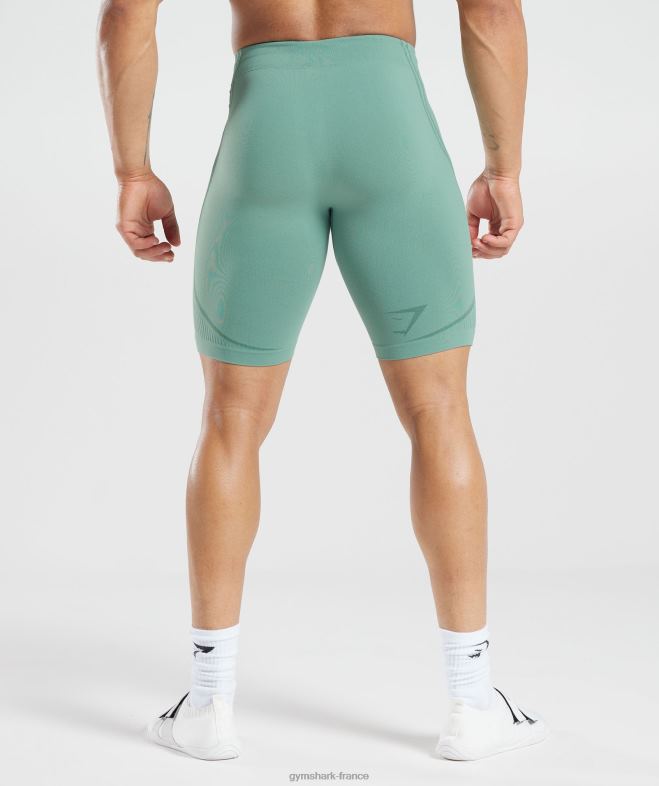 Gymshark 315 shorts sans couture bleu sarcelle d\encre/vert bijou Hommes 6HF281034