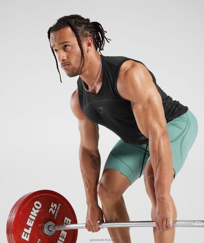 Gymshark 315 shorts sans couture bleu sarcelle d\encre/vert bijou Hommes 6HF281034