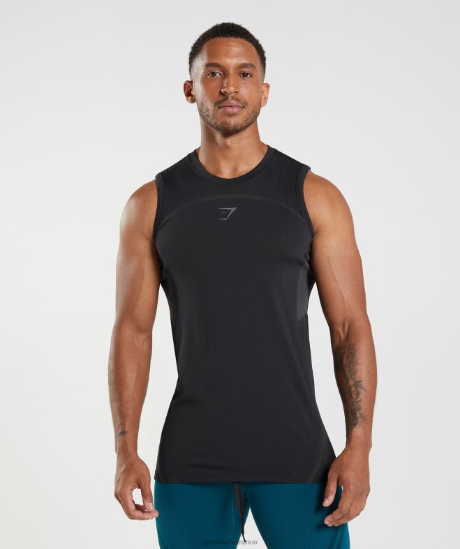 Gymshark Réservoir sans soudure 315 noir Hommes 6HF28911