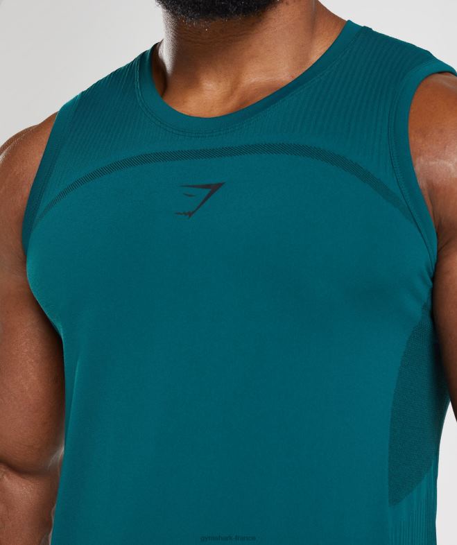 Gymshark Réservoir sans soudure 315 sarcelle d\hiver/noir Hommes 6HF28926