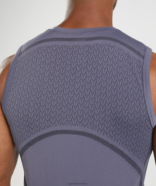 Gymshark Réservoir sans soudure 315 violet mercure/noir Hommes 6HF28967
