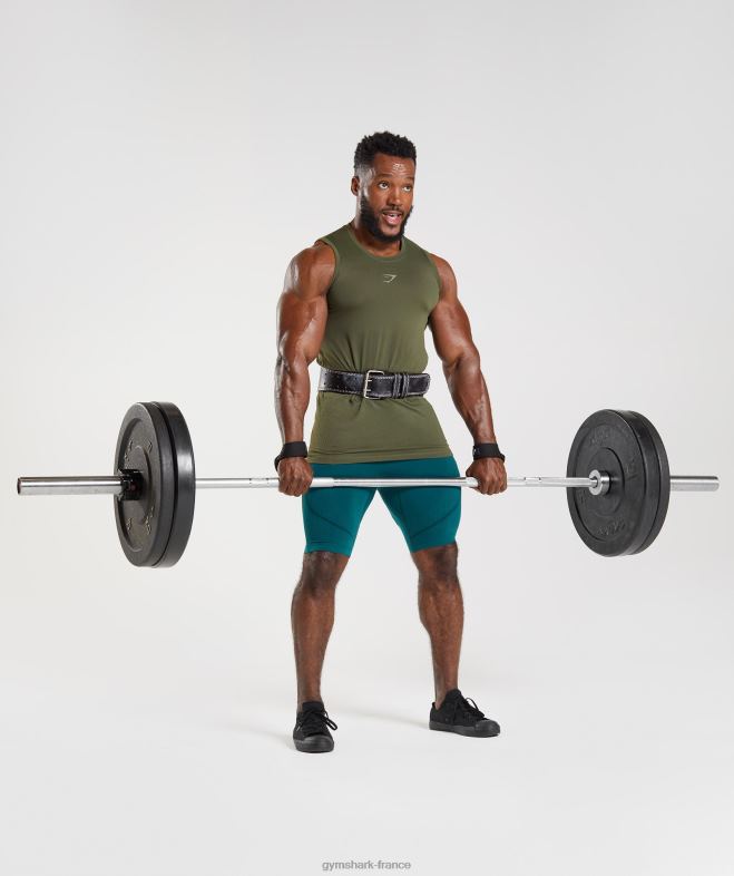 Gymshark Réservoir sans soudure 315 âme olive/vert marais Hommes 6HF28894