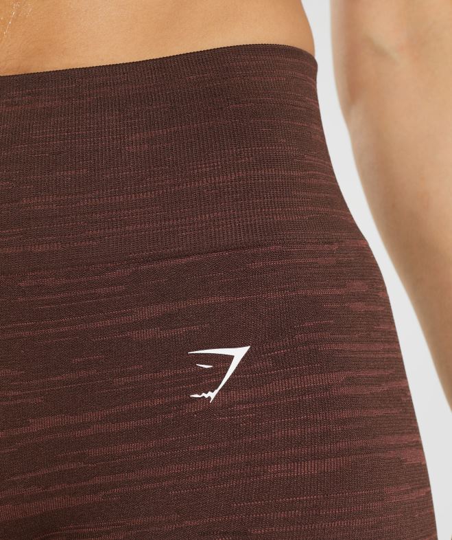 Gymshark adapter les leggings chinés sans couture marron archive/marron cerise femmes 6HF28294