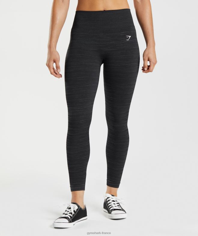 Gymshark adapter les leggings chinés sans couture noir/gris fumé femmes 6HF28297