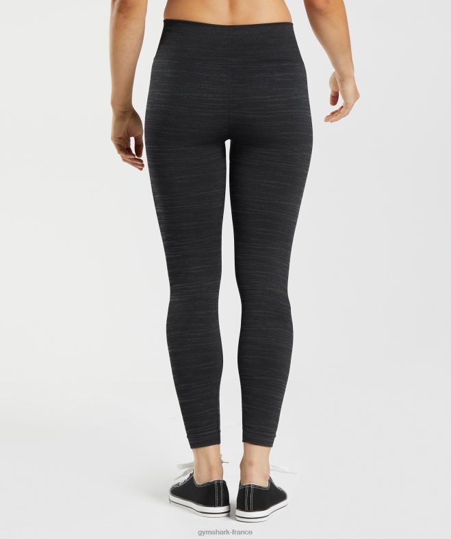 Gymshark adapter les leggings chinés sans couture noir/gris fumé femmes 6HF28297