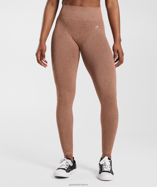 Gymshark adapter les leggings sans couture mouchetés brun grès femmes 6HF28270