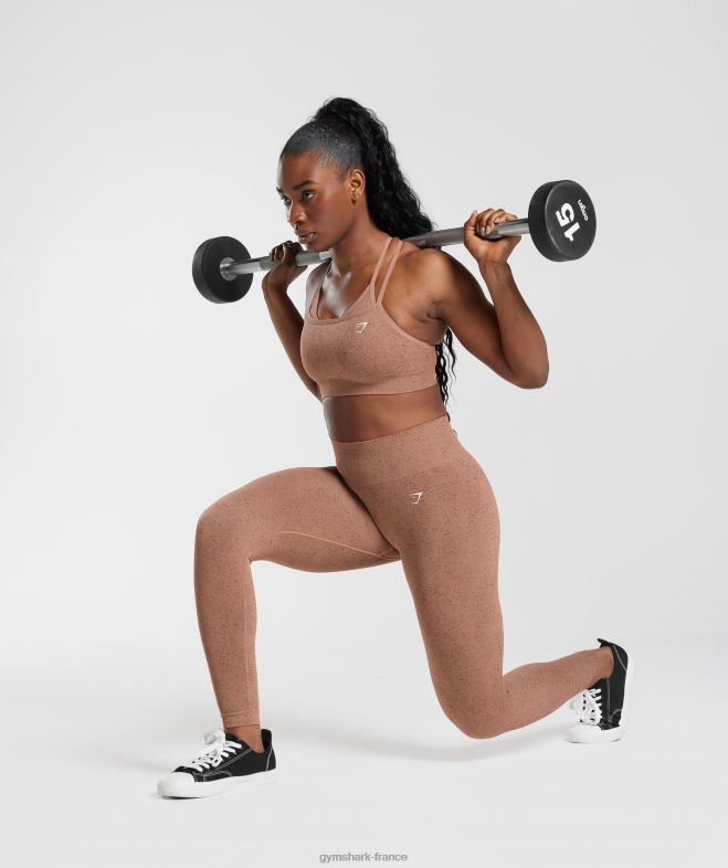 Gymshark adapter les leggings sans couture mouchetés brun grès femmes 6HF28270