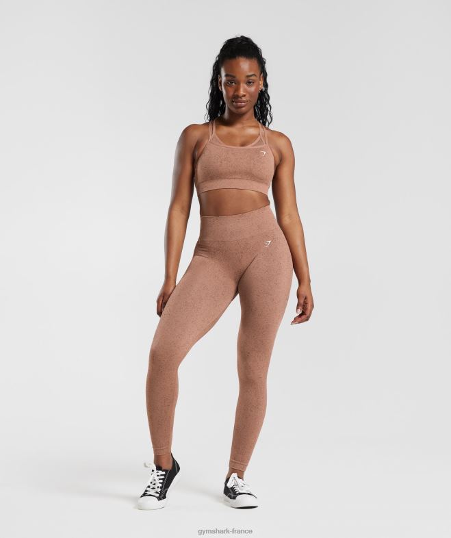Gymshark adapter les leggings sans couture mouchetés brun grès femmes 6HF28270