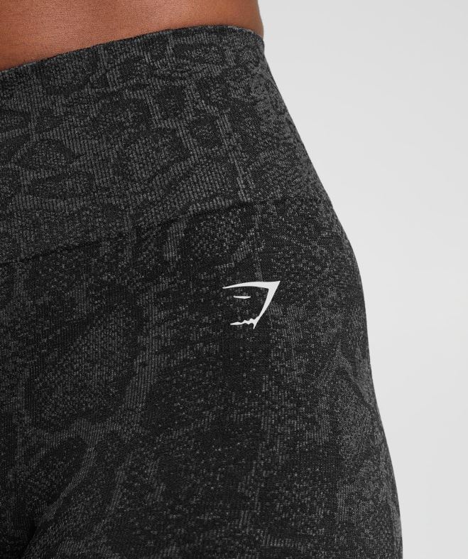 Gymshark adapter les leggings sans couture pour animaux gris urbain/noir femmes 6HF28259