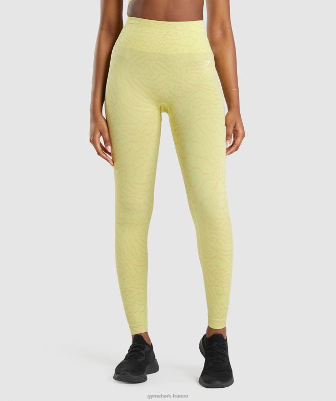 Gymshark adapter les leggings sans couture pour animaux luciole jaune femmes 6HF28260