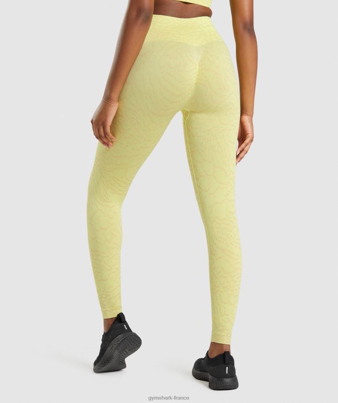 Gymshark adapter les leggings sans couture pour animaux luciole jaune femmes 6HF28260