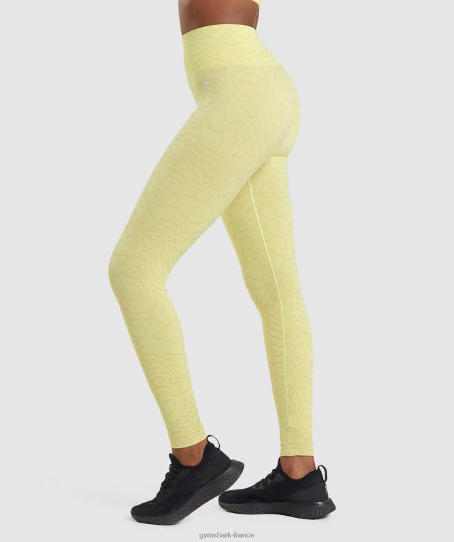 Gymshark adapter les leggings sans couture pour animaux luciole jaune femmes 6HF28260