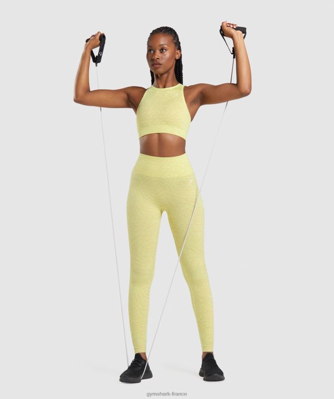 Gymshark adapter les leggings sans couture pour animaux luciole jaune femmes 6HF28260