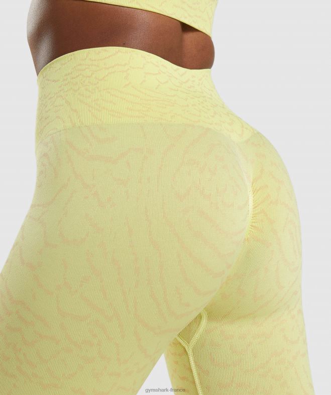Gymshark adapter les leggings sans couture pour animaux luciole jaune femmes 6HF28260