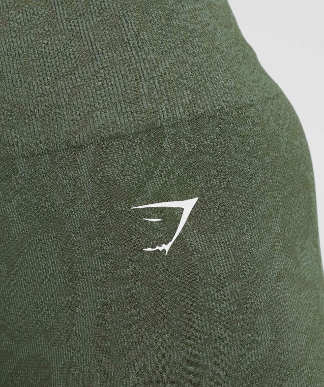 Gymshark adapter les leggings sans couture pour animaux vert saule/noyau olive femmes 6HF28271