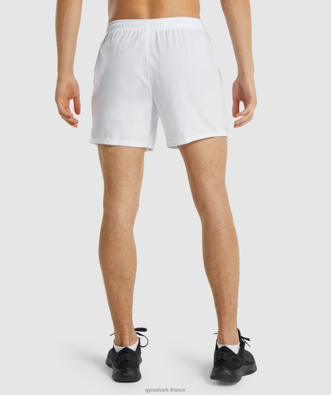Gymshark arrivée 5 shorts blanc Hommes 6HF28553