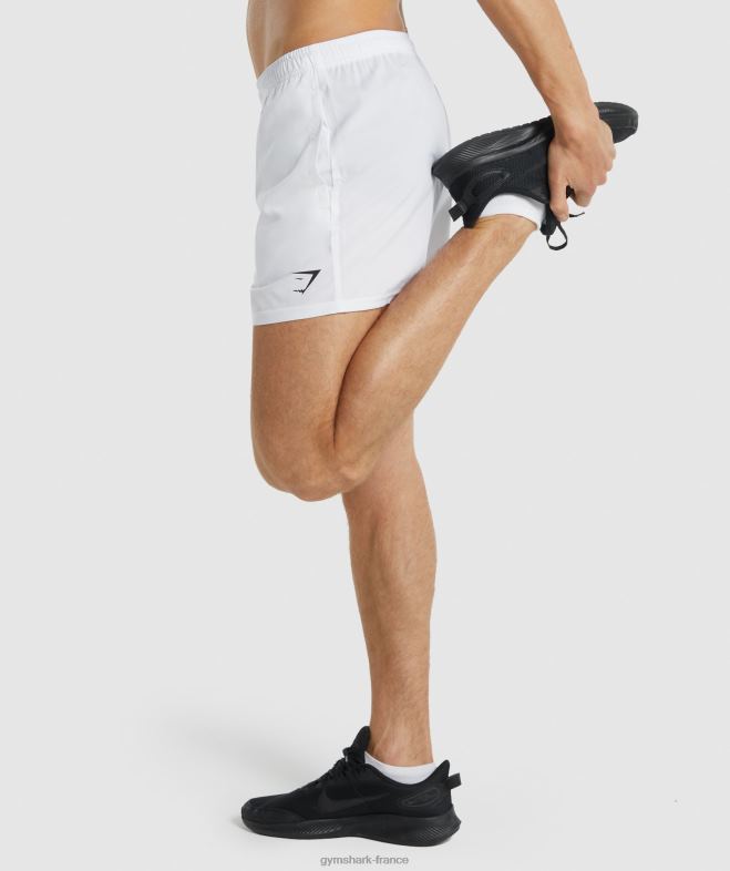 Gymshark arrivée 5 shorts blanc Hommes 6HF28553