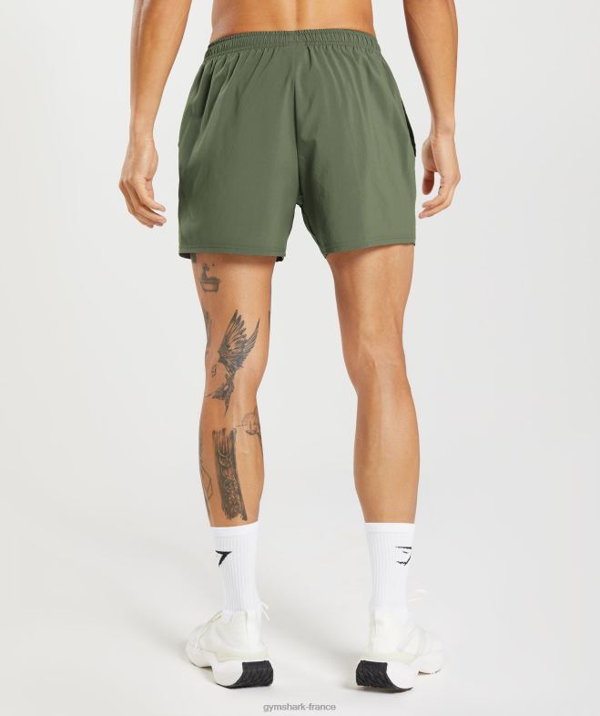 Gymshark arrivée 5 shorts noyau d\olive Hommes 6HF28517