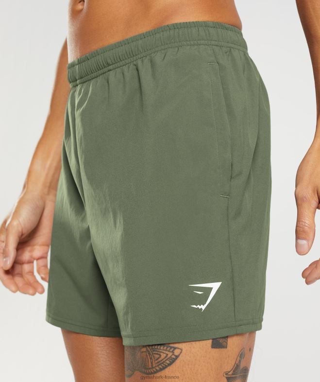 Gymshark arrivée 5 shorts noyau d\olive Hommes 6HF28517