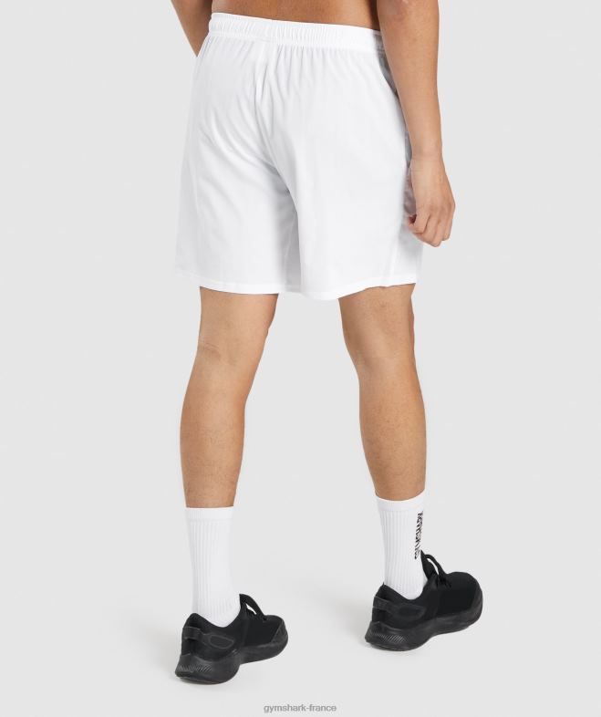 Gymshark arrivée 7 shorts blanc Hommes 6HF28518