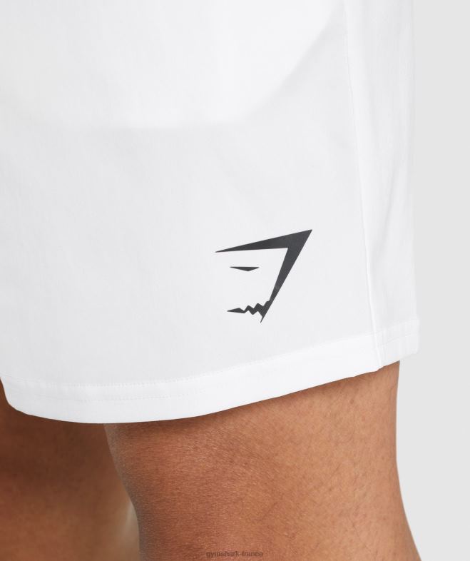 Gymshark arrivée 7 shorts blanc Hommes 6HF28518