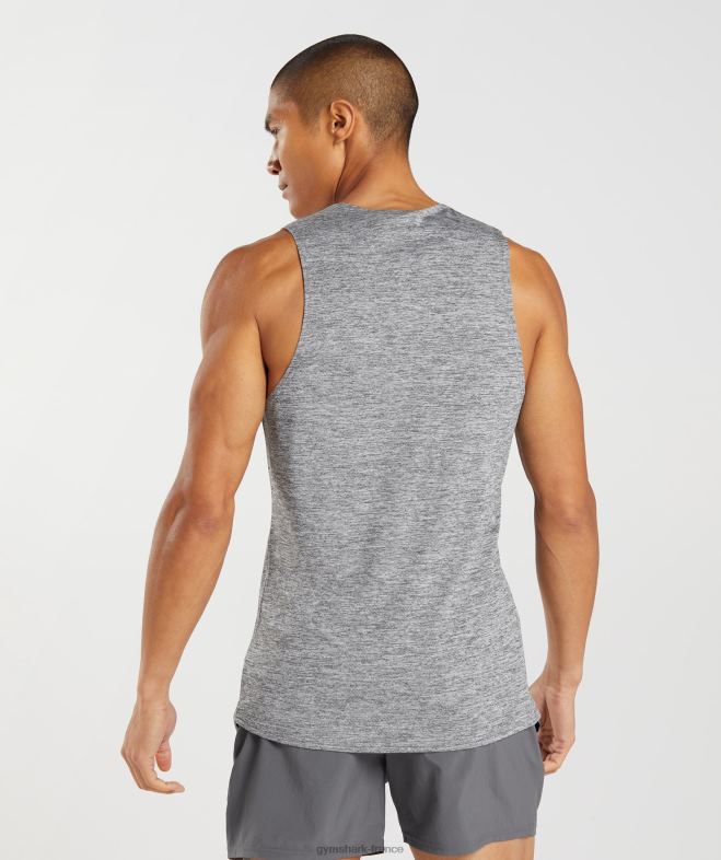 Gymshark arrivée débardeur slim chiné gris silhouette/gris clair chiné Hommes 6HF28906