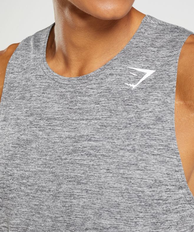 Gymshark arrivée débardeur slim chiné gris silhouette/gris clair chiné Hommes 6HF28906