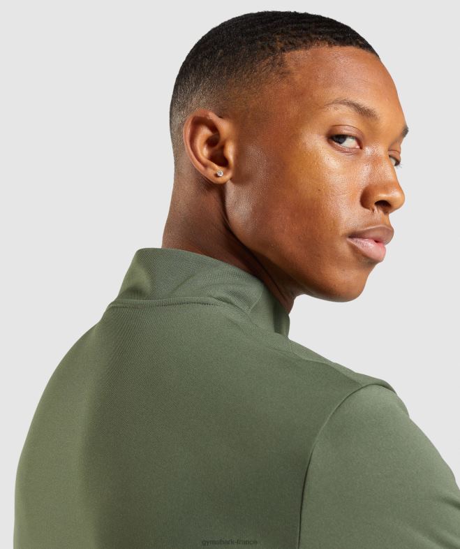 Gymshark arrivée pull 1/4 zip noyau d\olive Hommes 6HF28871