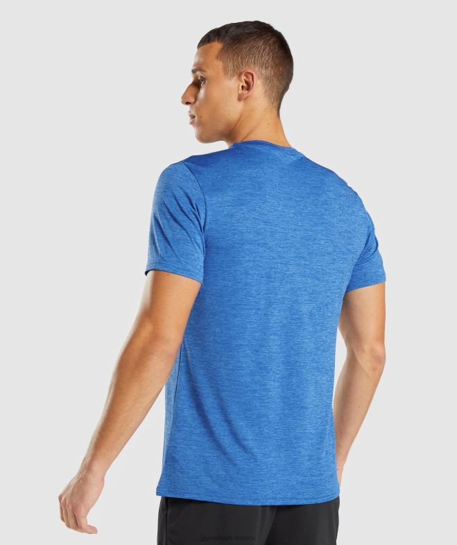Gymshark arrivée t-shirt chiné bleu athlétique/bleu javelot chiné Hommes 6HF28679