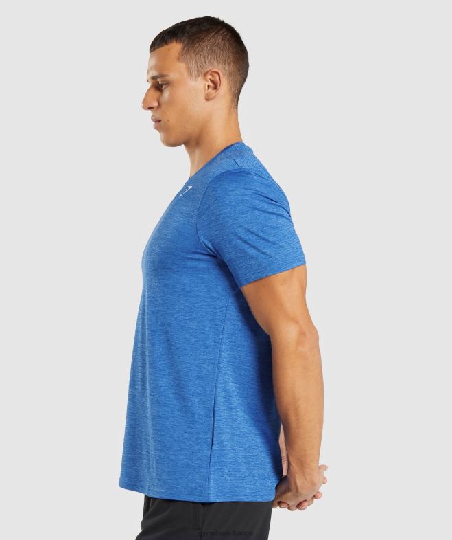 Gymshark arrivée t-shirt chiné bleu athlétique/bleu javelot chiné Hommes 6HF28679