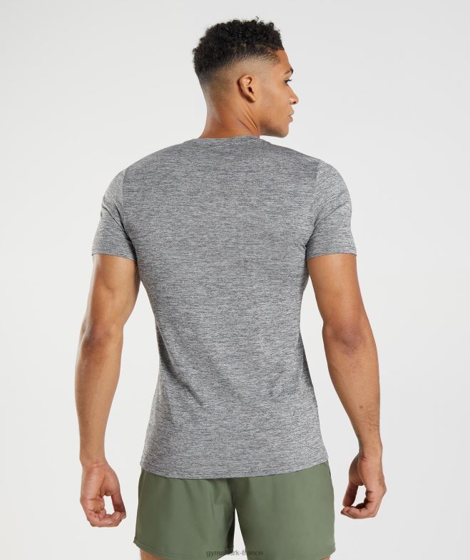 Gymshark arrivée t-shirt chiné gris silhouette/gris clair chiné Hommes 6HF28660
