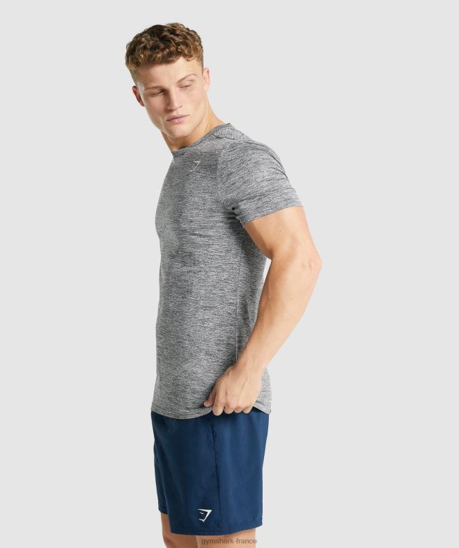 Gymshark arrivée t-shirt chiné marne de charbon de bois Hommes 6HF28698