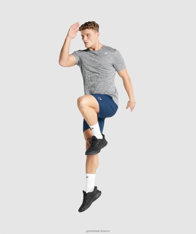 Gymshark arrivée t-shirt chiné marne de charbon de bois Hommes 6HF28698