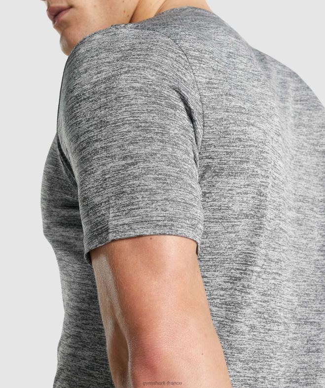Gymshark arrivée t-shirt chiné marne de charbon de bois Hommes 6HF28698