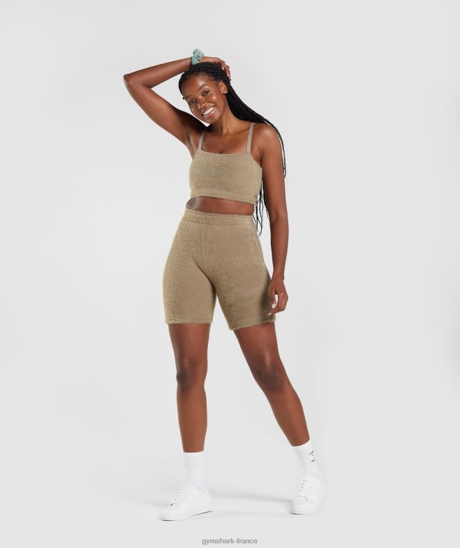 Gymshark bandeau en tricot à cils Whitney brun ciment femmes 6HF28163