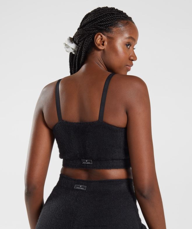 Gymshark bandeau en tricot à cils Whitney noir femmes 6HF28143