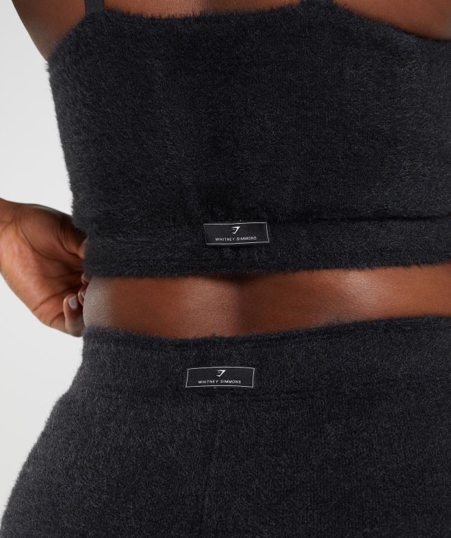 Gymshark bandeau en tricot à cils Whitney noir femmes 6HF28143