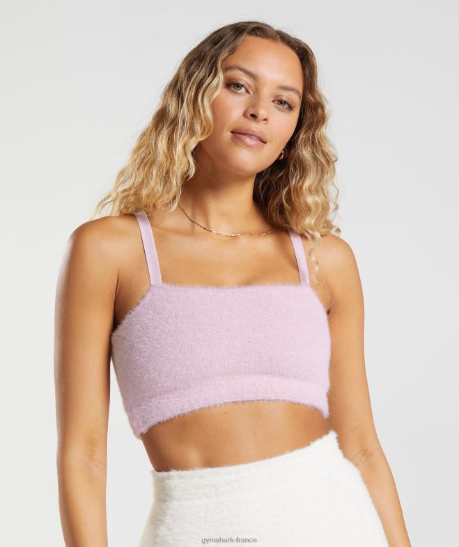 Gymshark bandeau en tricot à cils Whitney pétale pressé rose femmes 6HF28226