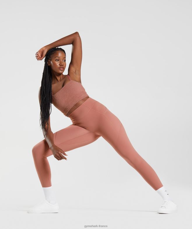 Gymshark bandeau en tricot à cils Whitney rouge canyon femmes 6HF28166