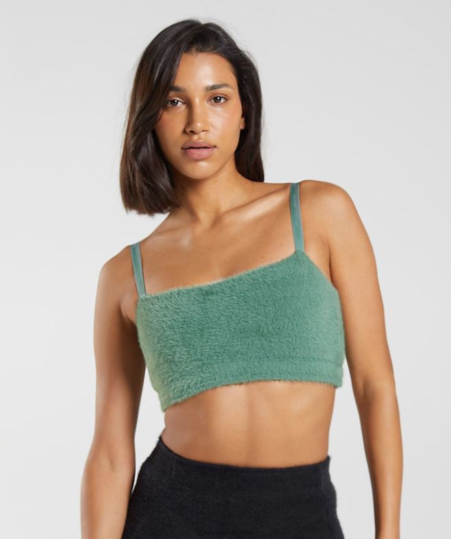 Gymshark bandeau en tricot à cils Whitney vert Feuille femmes 6HF28144