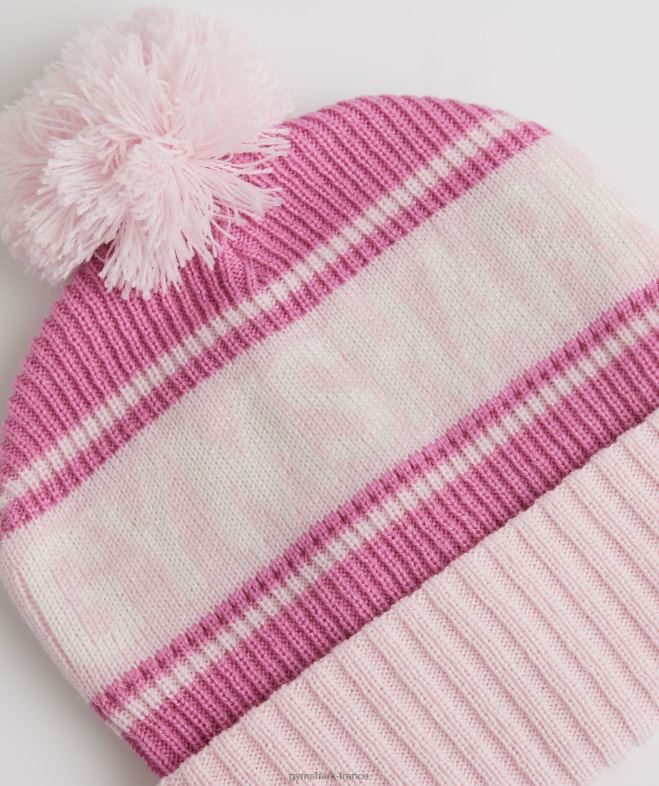 Gymshark bonnet à pompon rose fleuri/rose doux/blanc unisexe 6HF281147