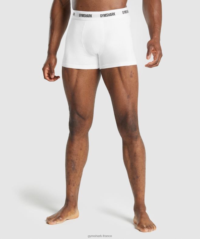 Gymshark boxeurs 2pk blanc Hommes 6HF281048
