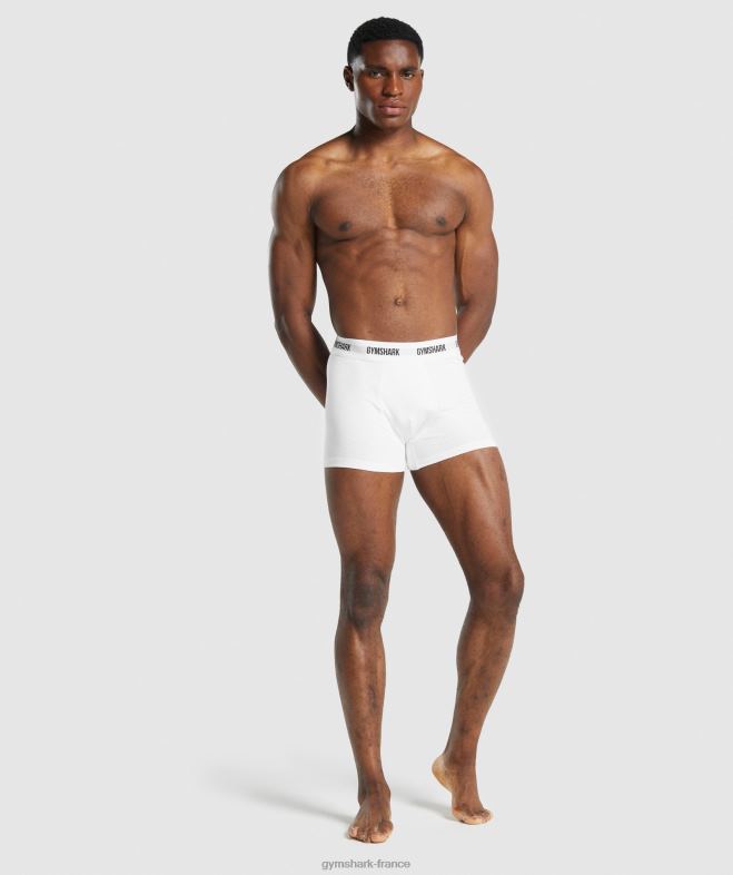 Gymshark boxeurs 2pk blanc Hommes 6HF281048