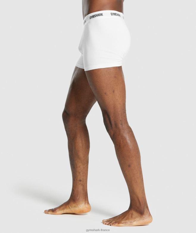 Gymshark boxeurs 2pk blanc Hommes 6HF281048