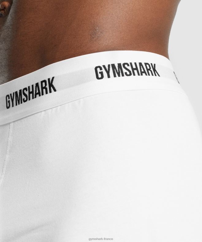 Gymshark boxeurs 2pk blanc Hommes 6HF281048