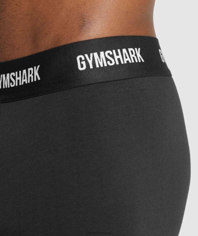 Gymshark boxeurs 2pk noir Hommes 6HF281052