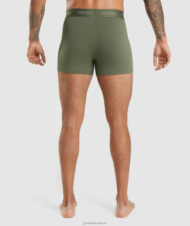 Gymshark boxeurs 2pk noyau olive/marine Hommes 6HF281047