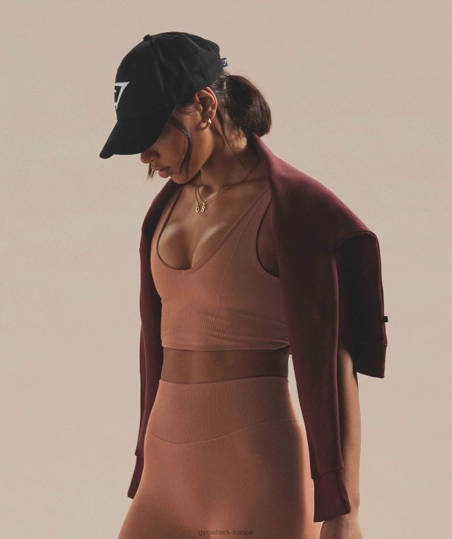 Gymshark bralette sans couture pour jour de repos café brun femmes 6HF28175